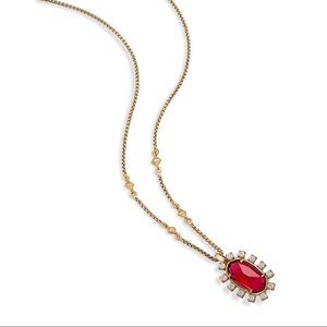 Brett Pendant Necklace in Berry Glass